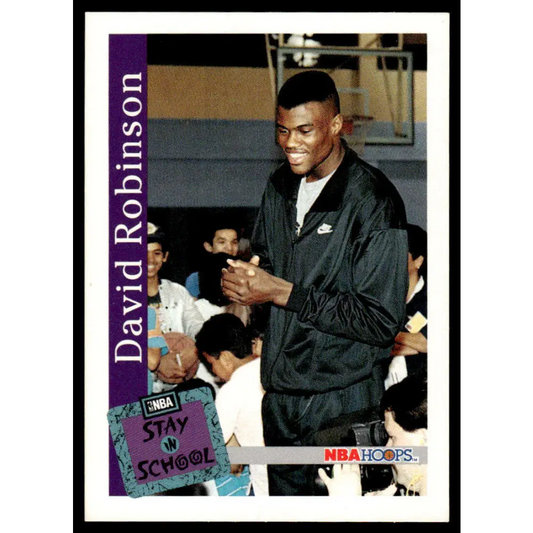 1992 Hoops #334 David Robinson NM/MT San Antonio Spurs Basketball Card Image 1