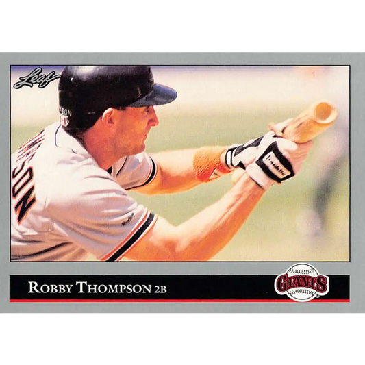 1992 Leaf #109 Robby Thompson NM-MT San Francisco Giants Baseball Card Image 1