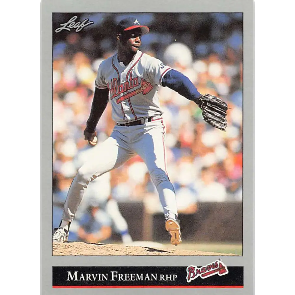 1992 Leaf #110 Marvin Freeman NM-MT Atlanta Braves Baseball Card Image 1