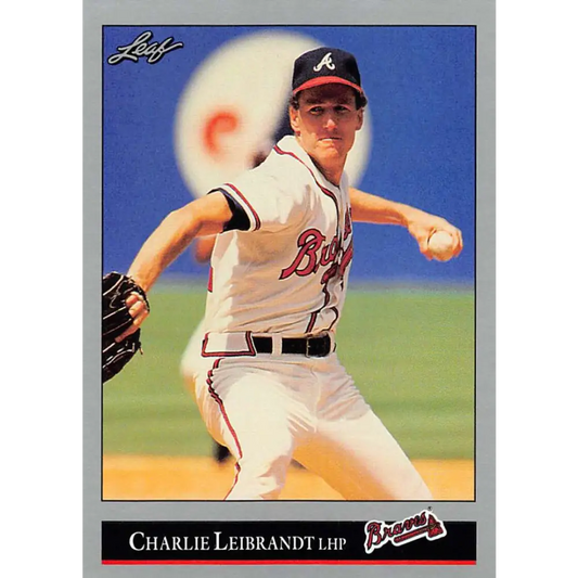 1992 Leaf #113 Charlie Leibrandt NM-MT Atlanta Braves Baseball Card Image 1
