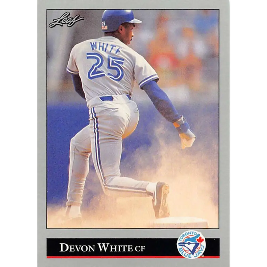 1992 Leaf #114 Devon White NM-MT Toronto Blue Jays Baseball Card Image 1