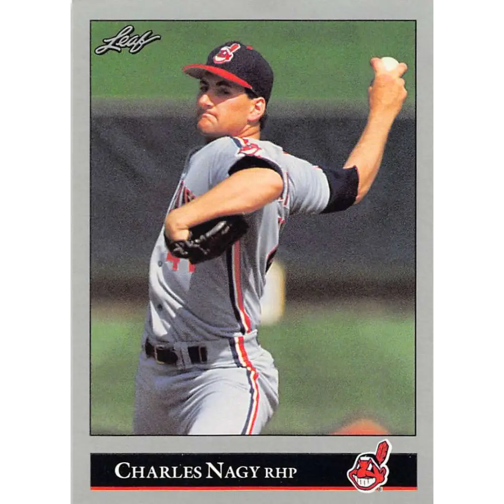1992 Leaf #115 Charles Nagy NM-MT Cleveland Indians Baseball Card Image 1