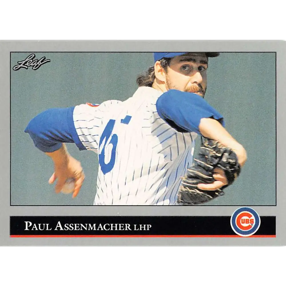1992 Leaf #117 Paul Assenmacher NM-MT Chicago Cubs Baseball Card Image 1