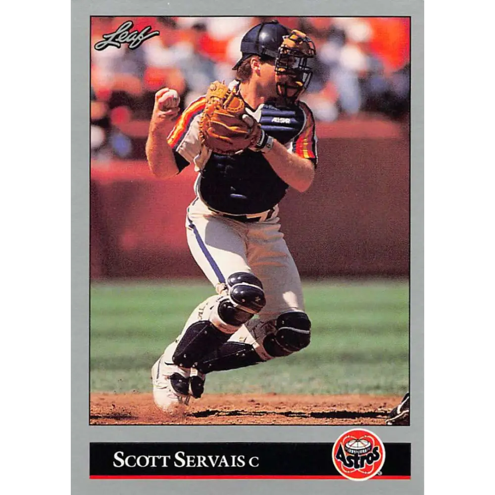 1992 Leaf #121 Scott Servais NM-MT Houston Astros Baseball Card Image 1