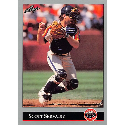 1992 Leaf #121 Scott Servais NM-MT Houston Astros Baseball Card Image 1