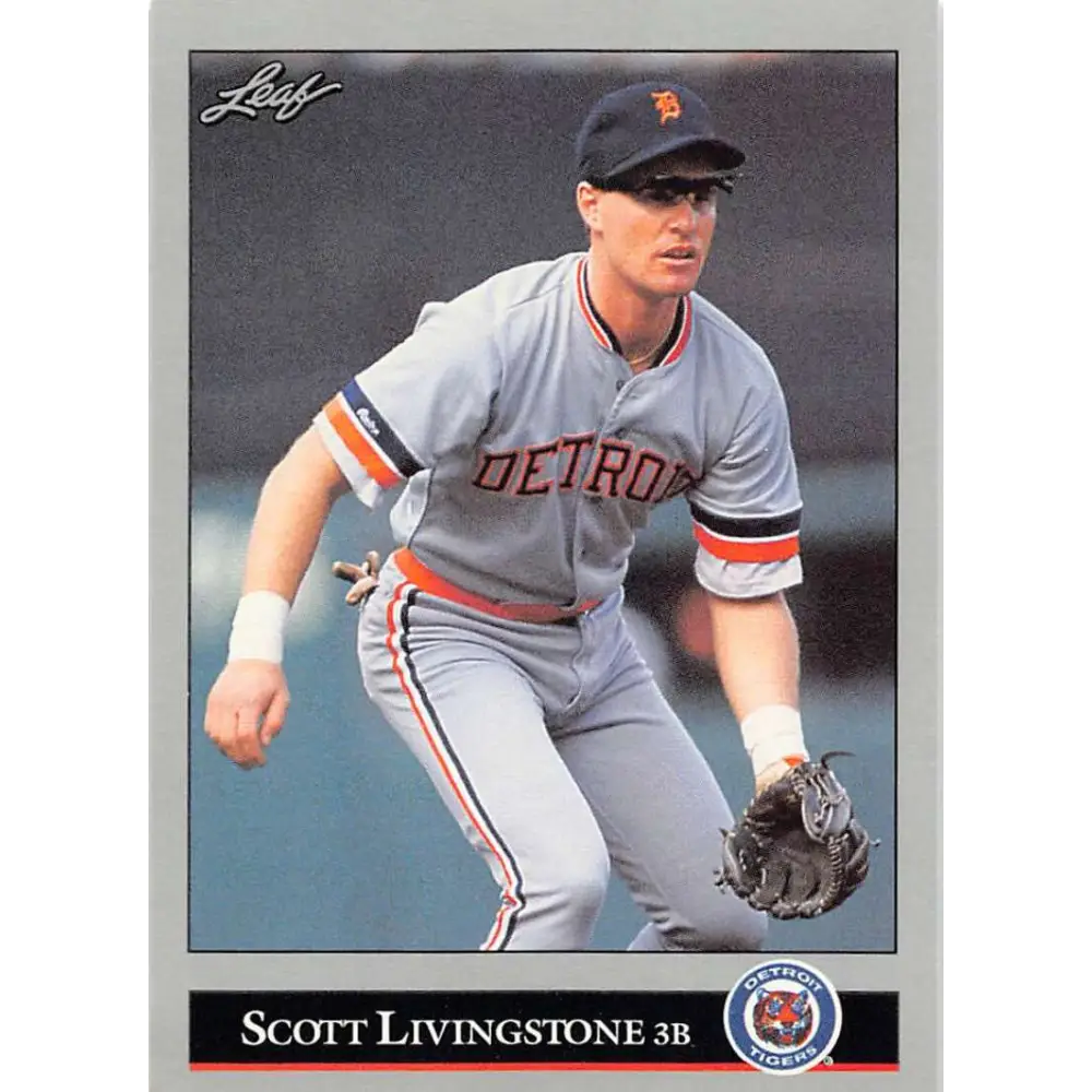 1992 Leaf #127 Scott Livingstone NM-MT Detroit Tigers Baseball Card Image 1