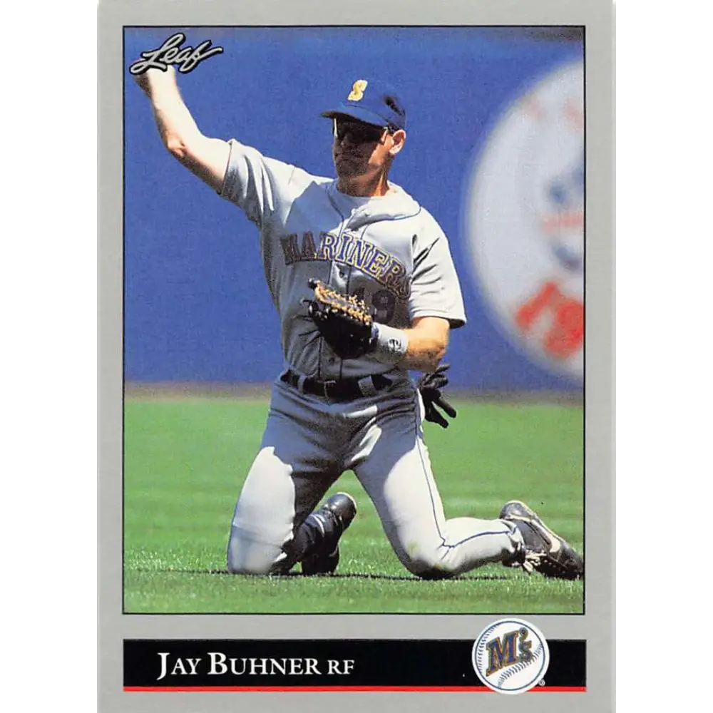 1992 Leaf #128 Jay Buhner NM-MT Seattle Mariners Baseball Card Image 1