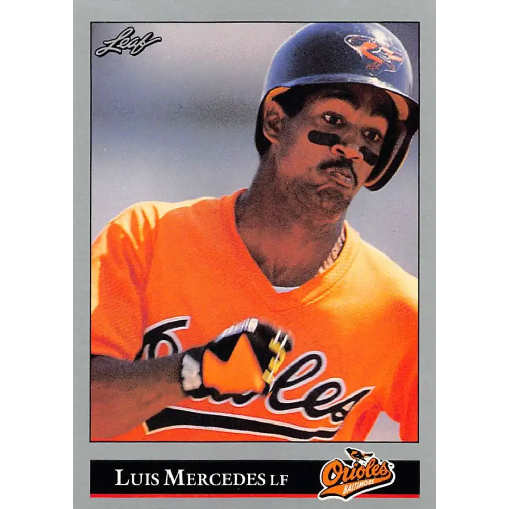 1992 Leaf #130 Luis Mercedes NM-MT Baltimore Orioles Baseball Card Image 1