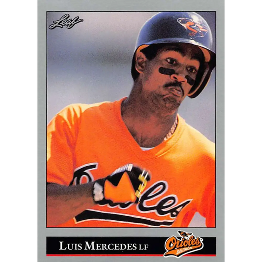 1992 Leaf #130 Luis Mercedes NM-MT Baltimore Orioles Baseball Card Image 1