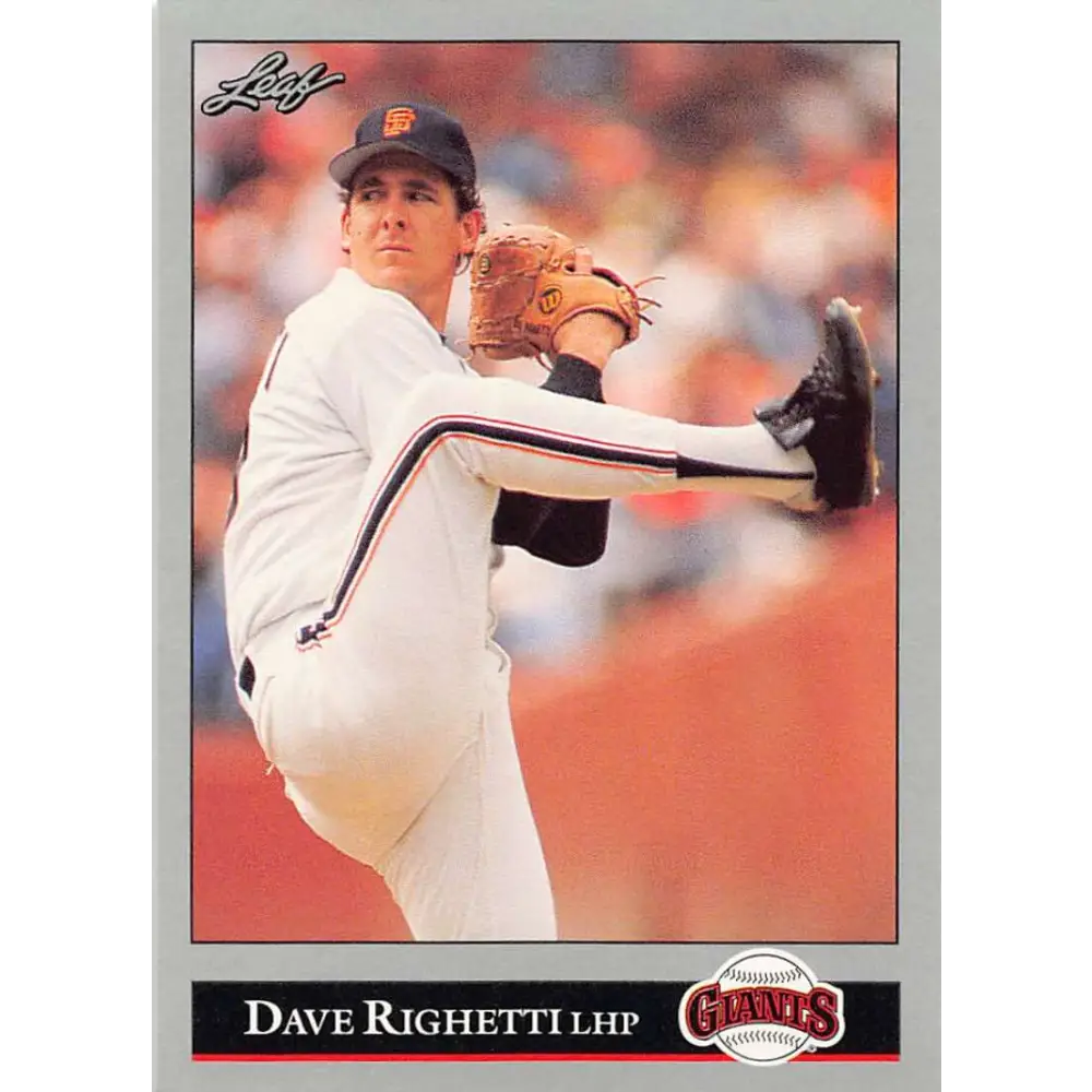 1992 Leaf #135 Dave Righetti NM-MT San Francisco Giants Baseball Card Image 1