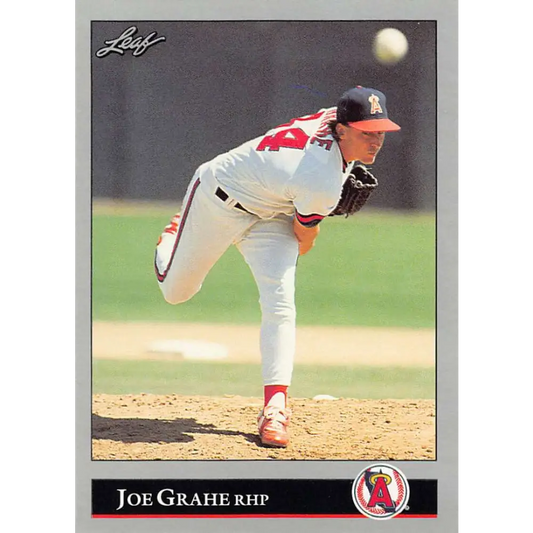 1992 Leaf #137 Joe Grahe NM-MT California Angels Baseball Card Image 1
