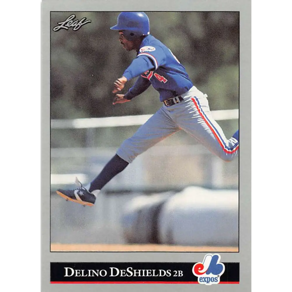 1992 Leaf #138 Delino DeShields NM-MT Montreal Expos Baseball Card Image 1