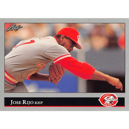 1992 Leaf #139 Jose Rijo NM-MT Cincinnati Reds Baseball Card Image 1