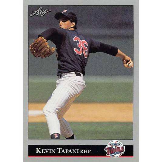 1992 Leaf #14 Kevin Tapani NM-MT Minnesota Twins Baseball Card Image 1