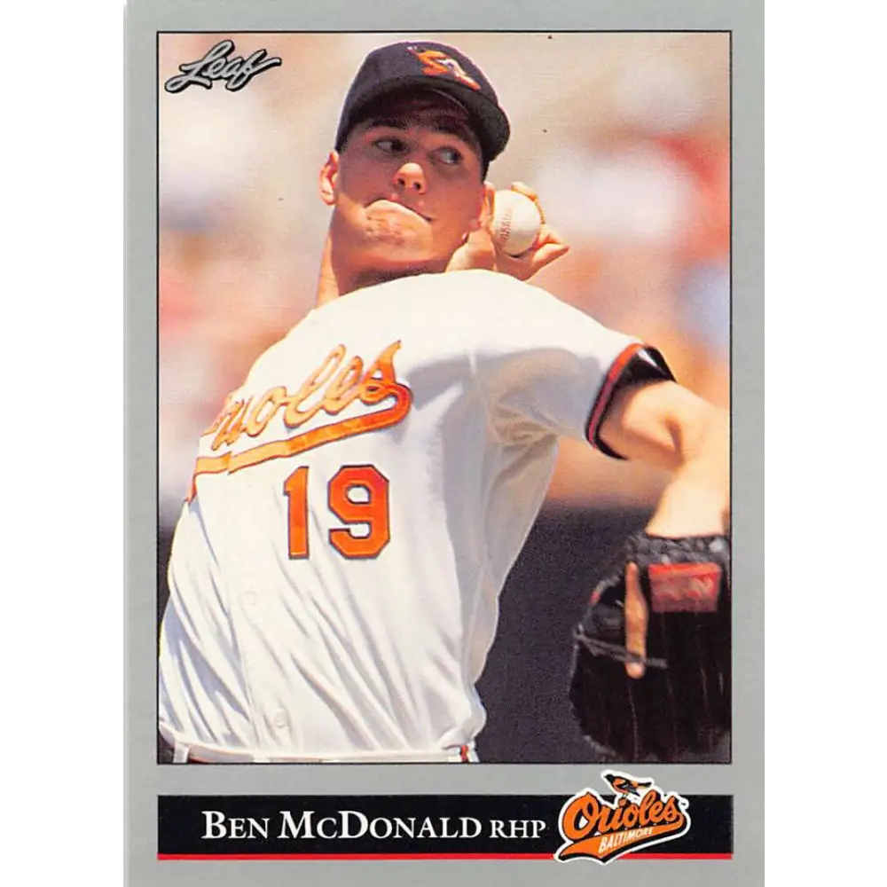 1992 Leaf #145 Ben McDonald NM-MT Baltimore Orioles Baseball Card Image 1