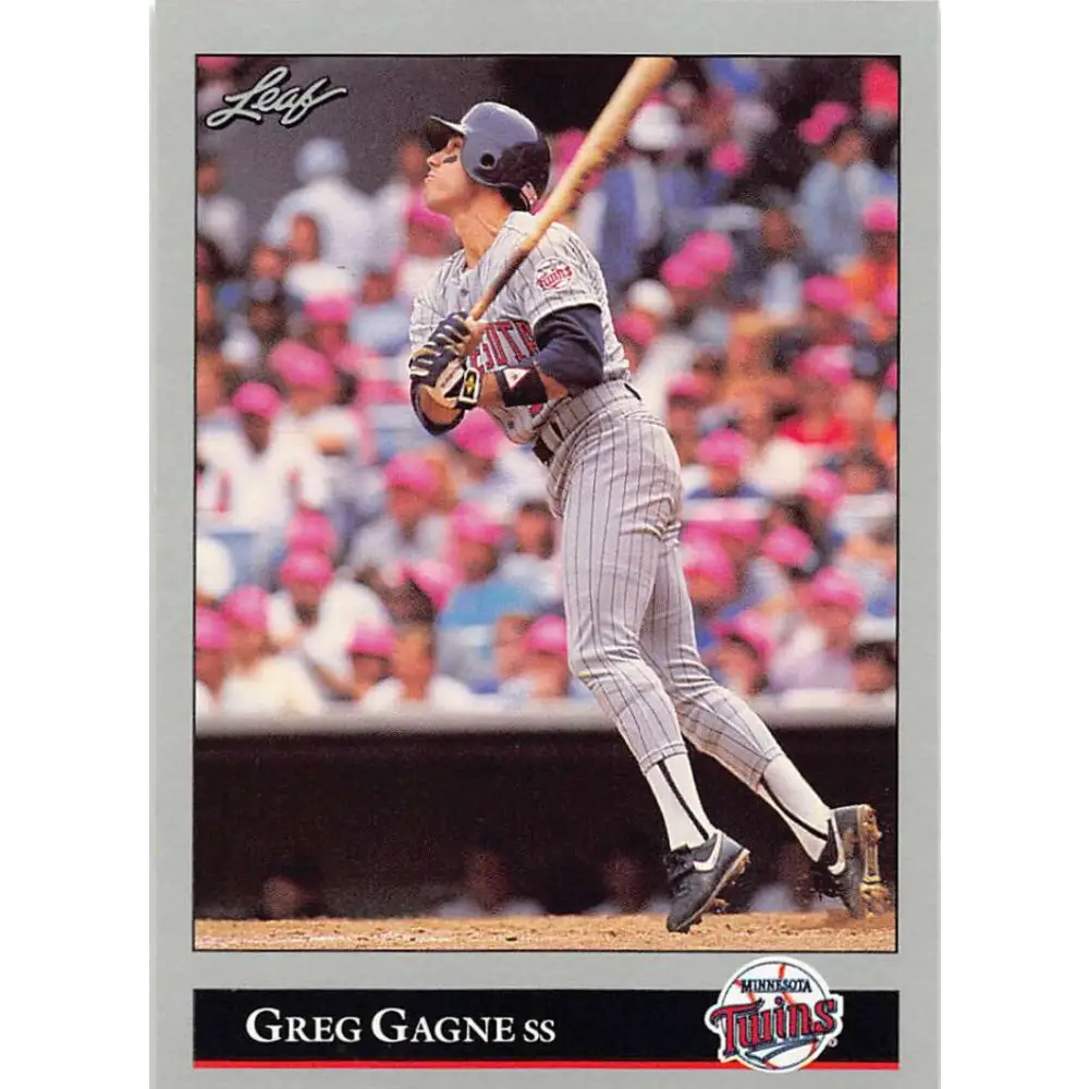 1992 Leaf #146 Greg Gagne NM-MT Minnesota Twins Baseball Card Image 1