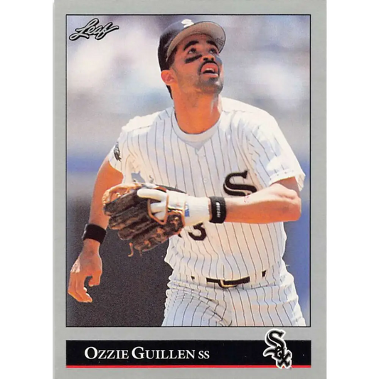 1992 Leaf #149 Ozzie Guillen NM-MT Chicago White Sox Baseball Card Image 1