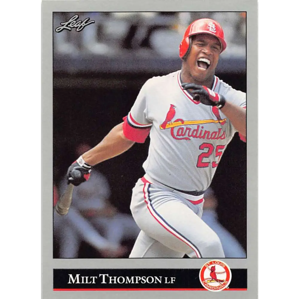 1992 Leaf #150 Milt Thompson NM-MT St. Louis Cardinals Baseball Card Image 1