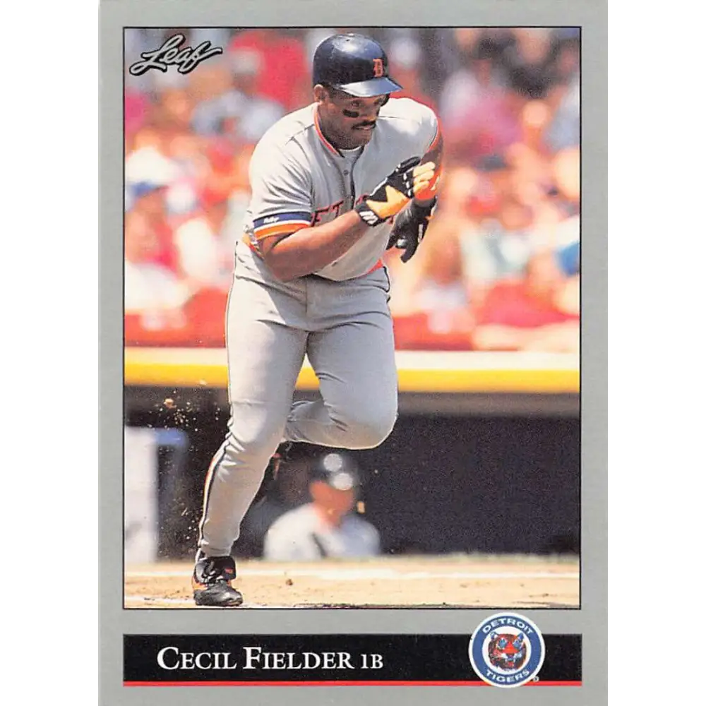 1992 Leaf #153 Cecil Fielder NM-MT Detroit Tigers Baseball Card Image 1