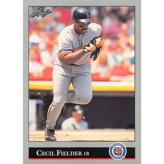 1992 Leaf #153 Cecil Fielder NM-MT Detroit Tigers Baseball Card Image 1