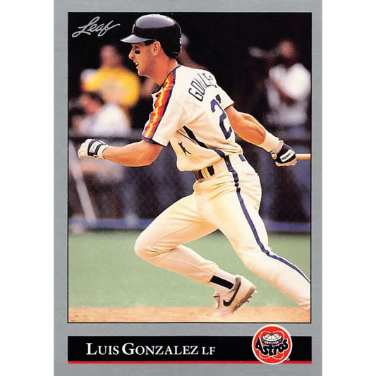 1992 Leaf #160 Luis Gonzalez NM-MT Houston Astros Baseball Card Image 1