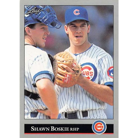 1992 Leaf #162 Shawn Boskie NM-MT Chicago Cubs Baseball Card Image 1