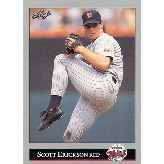 1992 Leaf #166 Scott Erickson NM-MT Minnesota Twins Baseball Card Image 1