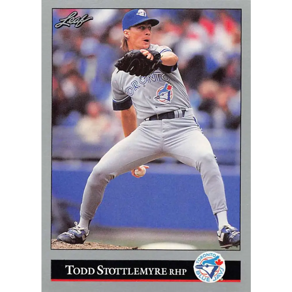 1992 Leaf #167 Todd Stottlemyre NM-MT Toronto Blue Jays Baseball Card Image 1