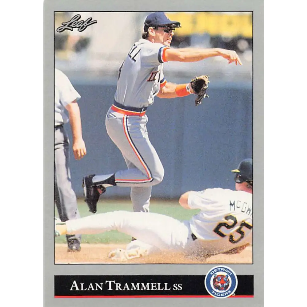 1992 Leaf #172 Alan Trammell NM-MT Detroit Tigers Baseball Card Image 1