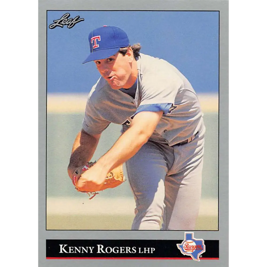 1992 Leaf #173 Kenny Rogers NM-MT Texas Rangers Baseball Card Image 1