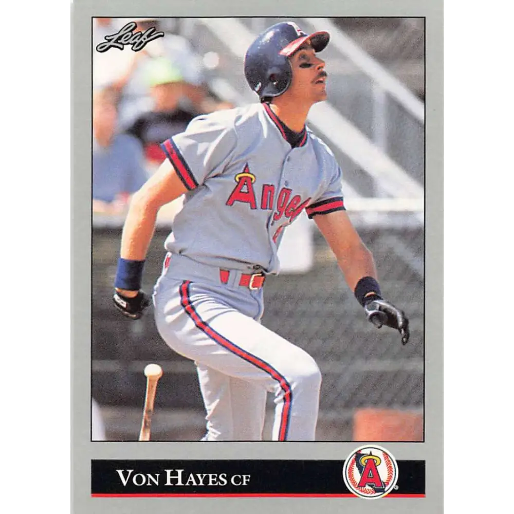 1992 Leaf #177 Von Hayes NM-MT California Angels Baseball Card Image 1