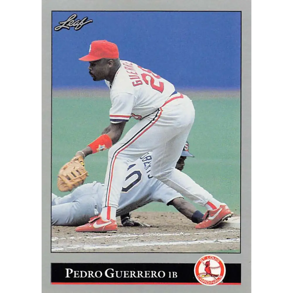 1992 Leaf #18 Pedro Guerrero NM-MT St. Louis Cardinals Baseball Card Image 1