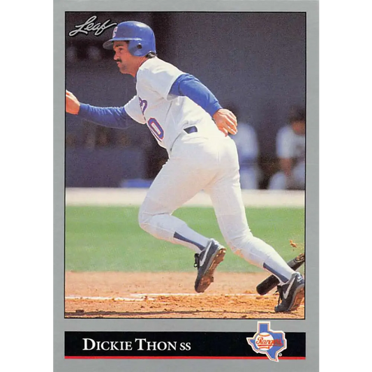 1992 Leaf #180 Dickie Thon NM-MT Texas Rangers Baseball Card Image 1