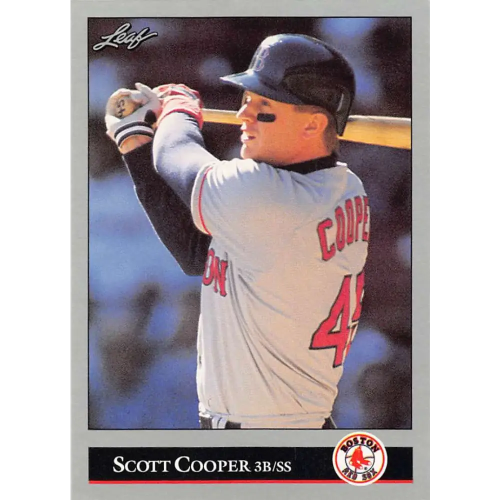 1992 Leaf #182 Scott Cooper NM-MT Boston Red Sox Baseball Card Image 1