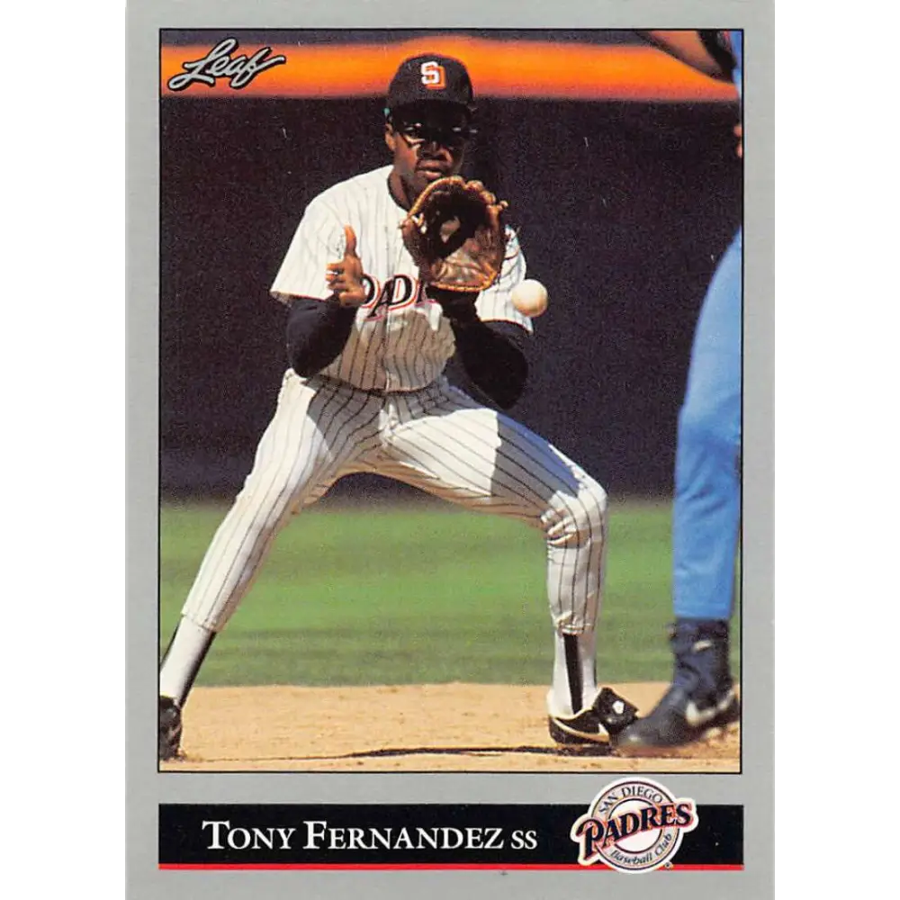 1992 Leaf #187 Tony Fernandez NM-MT San Diego Padres Baseball Card Image 1
