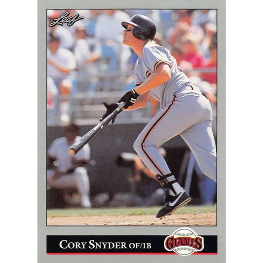 1992 Leaf #188 Cory Snyder NM-MT San Francisco Giants Baseball Card Image 1