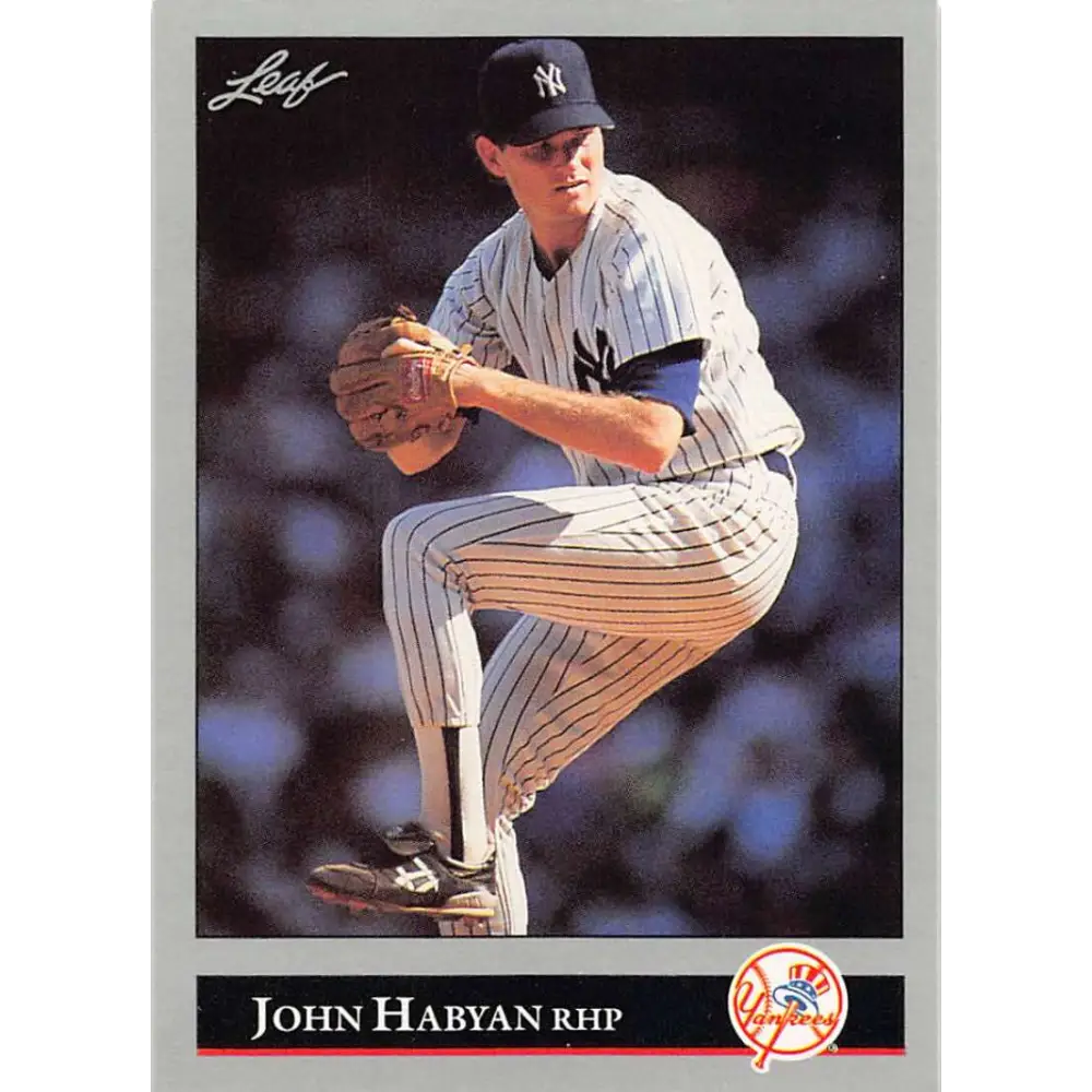 1992 Leaf #189 John Habyan NM-MT New York Yankees Baseball Card Image 1