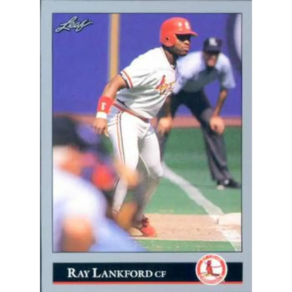 1992 Leaf #195 Ray Lankford NM-MT St. Louis Cardinals Baseball Card Image 1