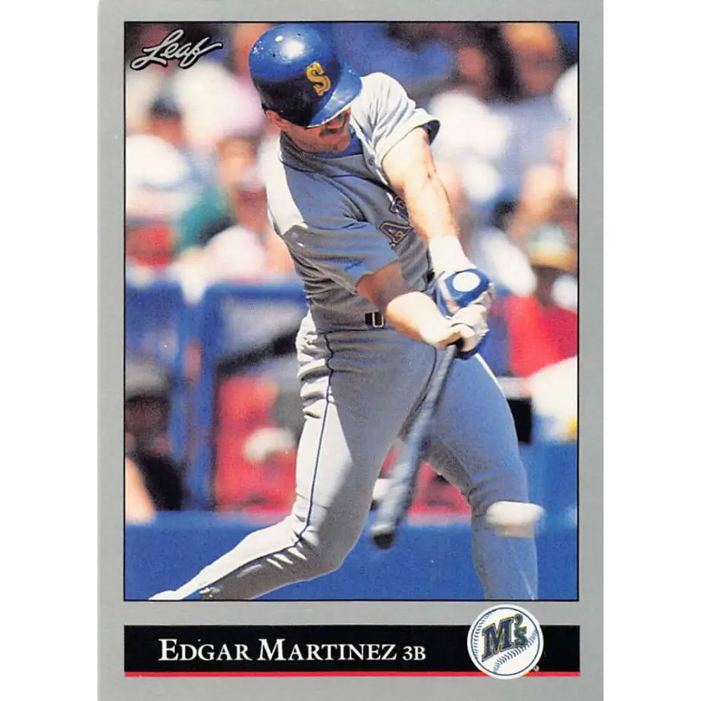 1992 Leaf #197 Edgar Martinez NM-MT Seattle Mariners Baseball Card Image 1