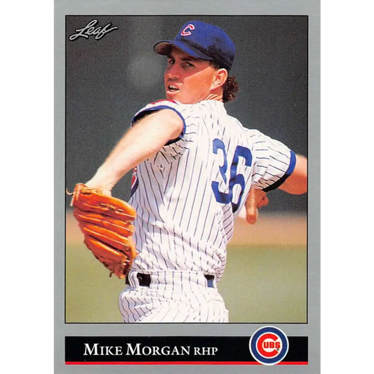 1992 Leaf #204 Mike Morgan NM-MT Chicago Cubs Baseball Card Image 1