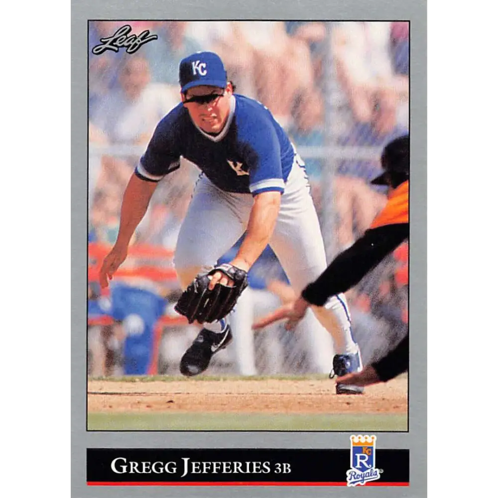 1992 Leaf #215 Gregg Jefferies NM-MT Kansas City Royals Baseball Card Image 1