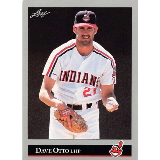 1992 Leaf #218 Dave Otto NM-MT Cleveland Indians Baseball Card Image 1