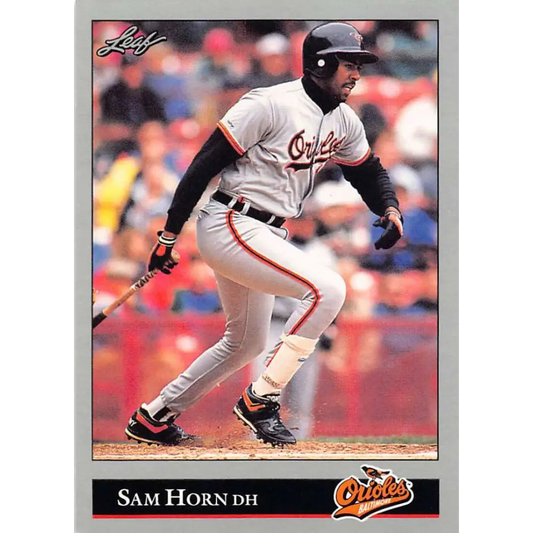 1992 Leaf #219 Sam Horn NM-MT Baltimore Orioles Baseball Card Image 1