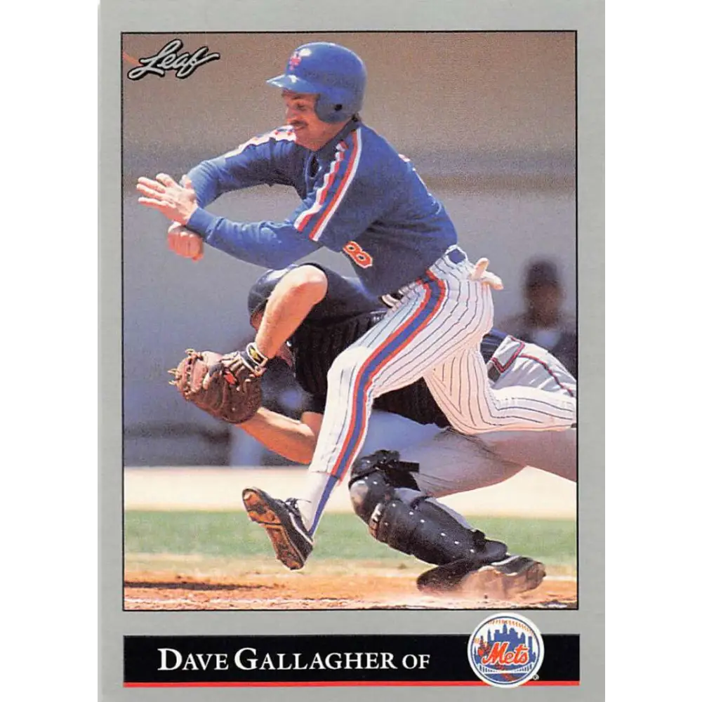 1992 Leaf #224 Dave Gallagher NM-MT New York Mets Baseball Card Image 1