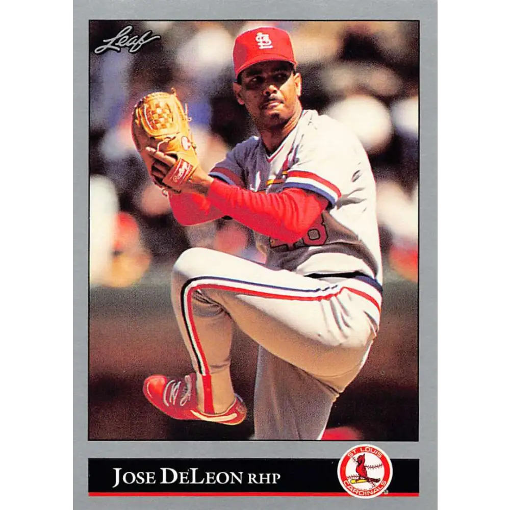 1992 Leaf #227 Jose DeLeon NM-MT St. Louis Cardinals Baseball Card Image 1