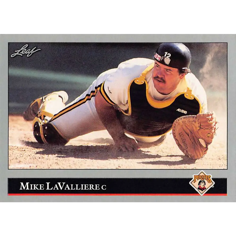 1992 Leaf #228 Mike LaValliere NM-MT Pittsburgh Pirates Baseball Card Image 1