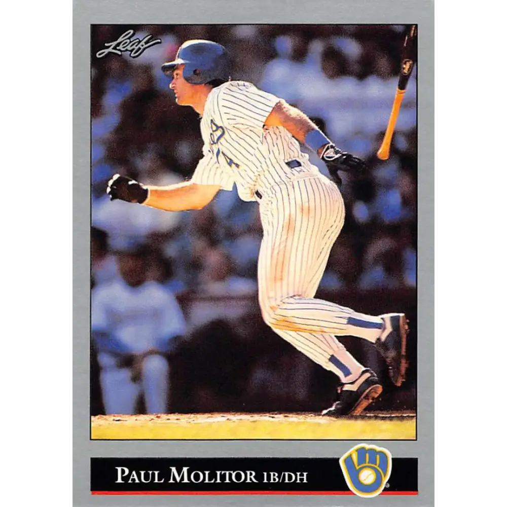 1992 Leaf #238 Paul Molitor NM-MT Milwaukee Brewers Baseball Card Image 1