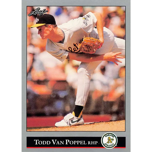 1992 Leaf #248 Todd Van Poppel NM-MT Oakland Athletics Baseball Card Image 1