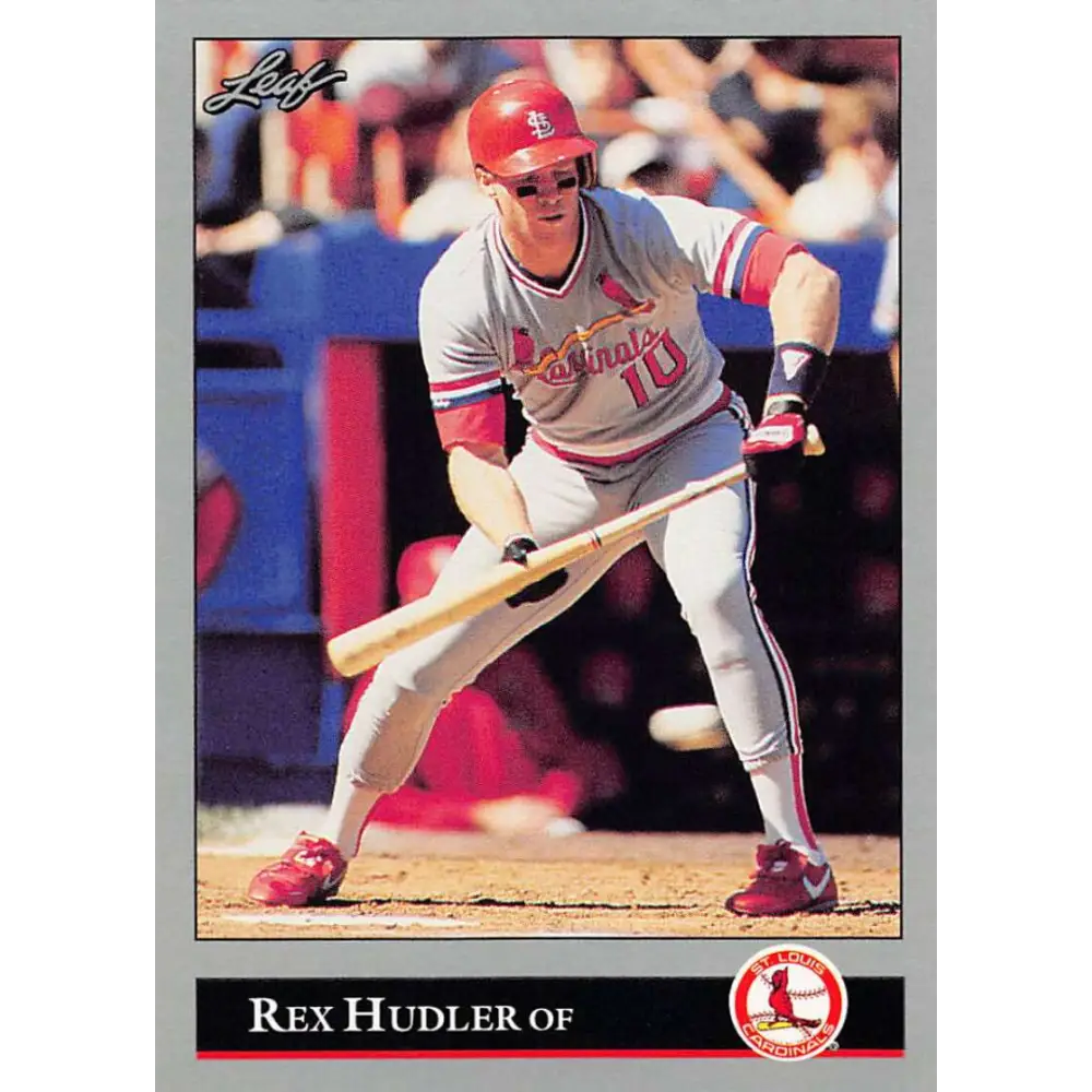 1992 Leaf #25 Rex Hudler NM-MT St. Louis Cardinals Baseball Card Image 1