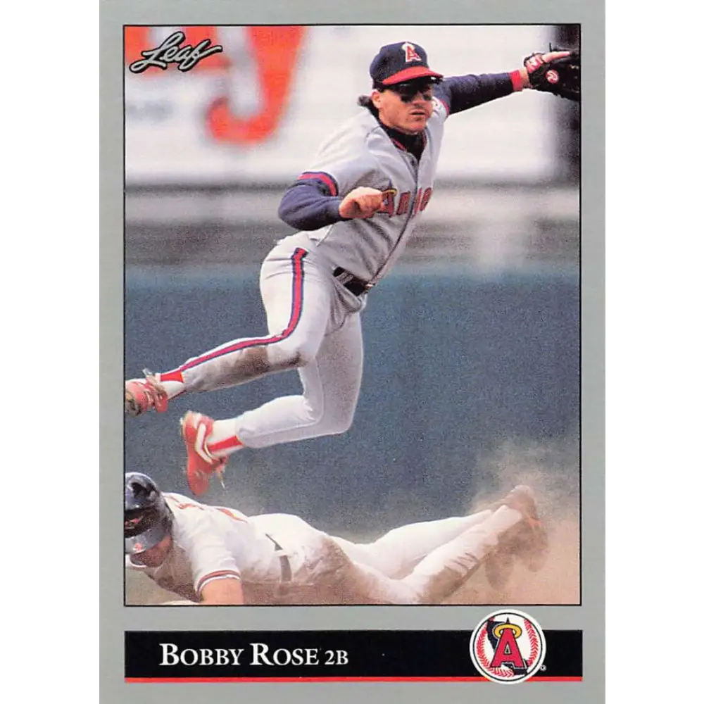 1992 Leaf #250 Bobby Rose NM-MT California Angels Baseball Card Image 1